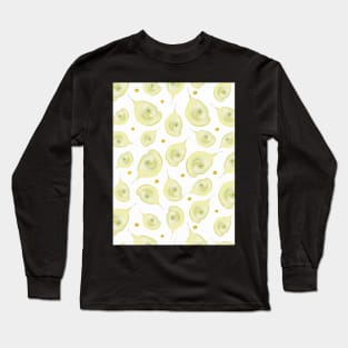 Delicate Flower Pattern Long Sleeve T-Shirt